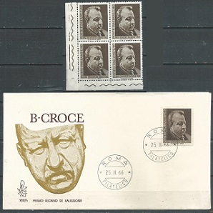 Italia #930  1966 Nueva en cuadros + FDC