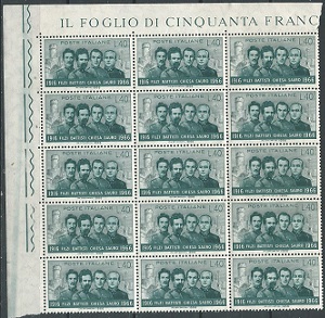 Italia #945  1966   Nuevas Bloque de 15