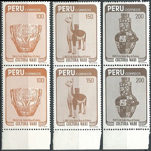 PERU #809 - 811  1984 Serie completa en pares Nuevas NH