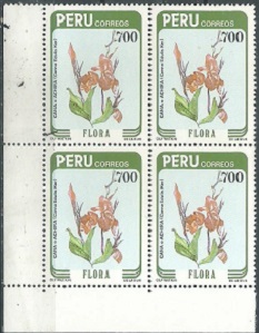PERU #817  1984 Nuevas en cuadro