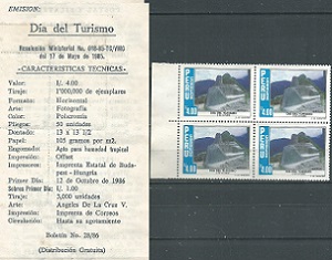 PERU #891A  1986  Nuevas en cuadro sin goma + hoja informativa