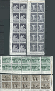 Vaticano #400 - 403 1964 Nuevas en bloque de 10 "Visita del Papa Pablo VI a la India"