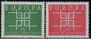 Alemania #867 - 868 1963 Serie completa Nuevas