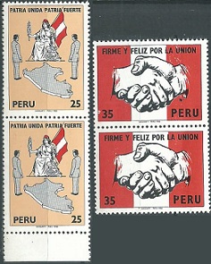 PERU #724 - 725  1980 Nuevas Serie completa en pares