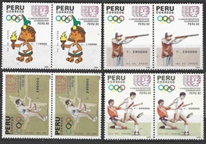 PERU #993 - 996  1990 Nuevas NH en Par