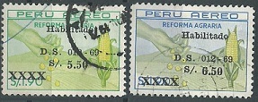 PERU #C232 - C233 1969  Serie completa