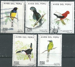 PERU #C336 - C340 1972  Serie completa