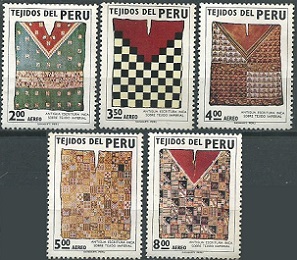 PERU #C354 - 358 1973 Serie completa  (hinged)