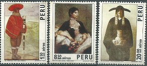 PERU #C367 - C369  1973  Nuevas serie completa  sin goma (hinged)