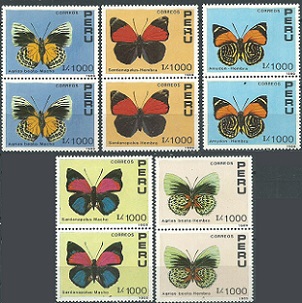 Peru   #978 - 982    1977  Serie Completa  Nueva en pares