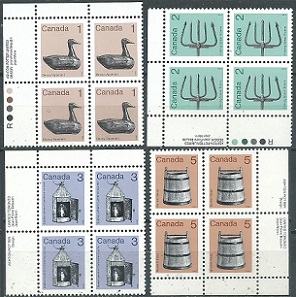 Canada #917 - 920 1982 en cuadros nuevas