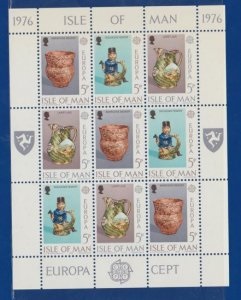 Isla de Man #88a  1976  Minipliego Nuevo  "Europa - Ceramica"