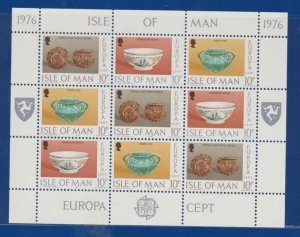 Isla de Man #91a  1976  Minipliego Nuevo  "Europa - Ceramica"
