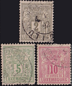 Luxemburgo #49 y #51 - 52 1881