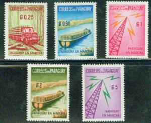 PARAGUAY #577 - 581  1957  Serie completa  Nuevas