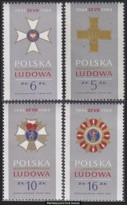 Polonia #2630-2633 1984  Serie completa  Nuevas