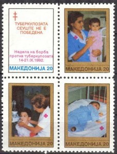 Macedonia  #RA19 - RA22  Y1992  Serie completa en bloque  Nuevas