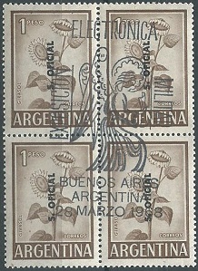 Argentina #O116 1961 Cuadro matasello Ave conmemorativo.