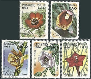 LAOS #554 - 555 y #557 - 559   1984