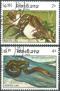 LAOS #585 - 586   1984