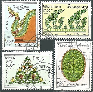 LAOS #601, #603 y #605 - 606 1984