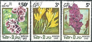 LAOS #685, #688 y #690  1985