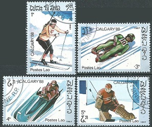 LAOS #759 y #761 - 763   1987