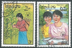 LAOS #828 y #830   1986