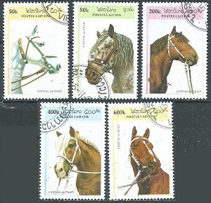 Laos  #1296 - 1300  1996  Serie completa