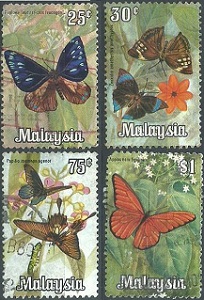 Malasia  #66 - 67 y #69 - 70 1970