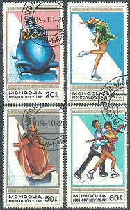 Mongolia #1777 y #1779 - 1781   1990