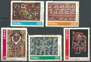 PERU #543 - 544 y #C306-C308 1971  Serie completa  Nueva sin goma