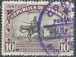 Panama #C106 1948 "IV Centenario del natalicio de Cervantes"