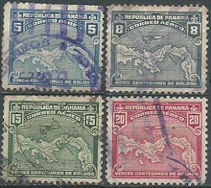 Panama #C6A, #6C - C8 1941