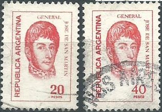 Argentina #1097 y #1100  1974