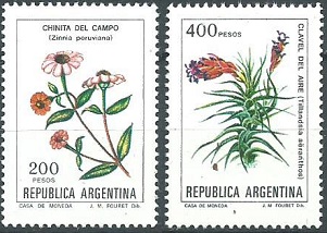 Argentina #1344 y #1346 1982