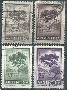 Argentina #697 (1962) - 697A (1964) y #701 - 702 (1965)