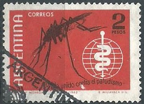 Argentina  #737   1962 "Erradicación de la Malaria - mosquito"