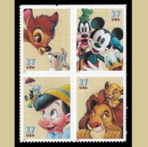 Estados Unidos #3868a 2004 Serie completa en cuadro Nuevas NH "Personajes Disney"