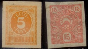 Estonia  #29 y #31 1919  Nuevas LH