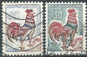 France #1024  (1962) y #1024B (1965)