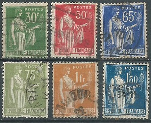 Francia #264, #267, #271 - 272, ##277 y #282 1932