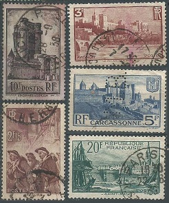 Francia #343 - 347 1938