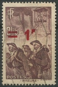 Francia #410 1940 Scott $0.40 "Mineros"