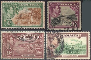 Jamaica #122 - 125   1938