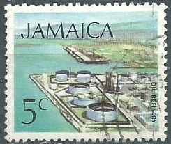 Jamaica #347 1972 "Refinería de petróleo"