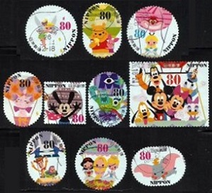 Japon #3573a - 3573j    2013  Serie completa "Baby Disney"