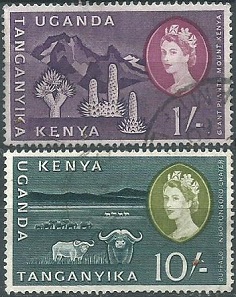 Kenya & Uganda  #129 y #134   1960