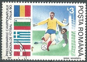 RUMANIA #3598  1990  «Copa mundial de futbol Italia 90»