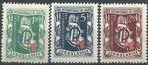 Yugoslavia #236 - 238   1948  Serie completa Nuevas NH